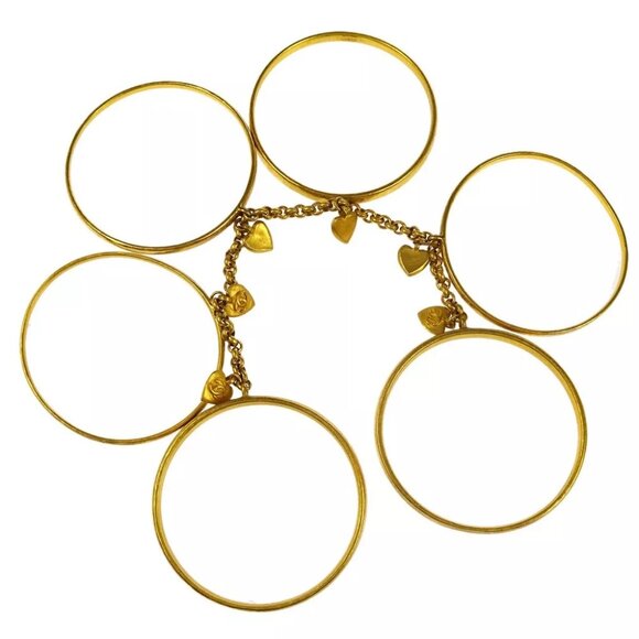 Chanel Heart Bangle Gold 95P 134071 - Picture 2 of 4